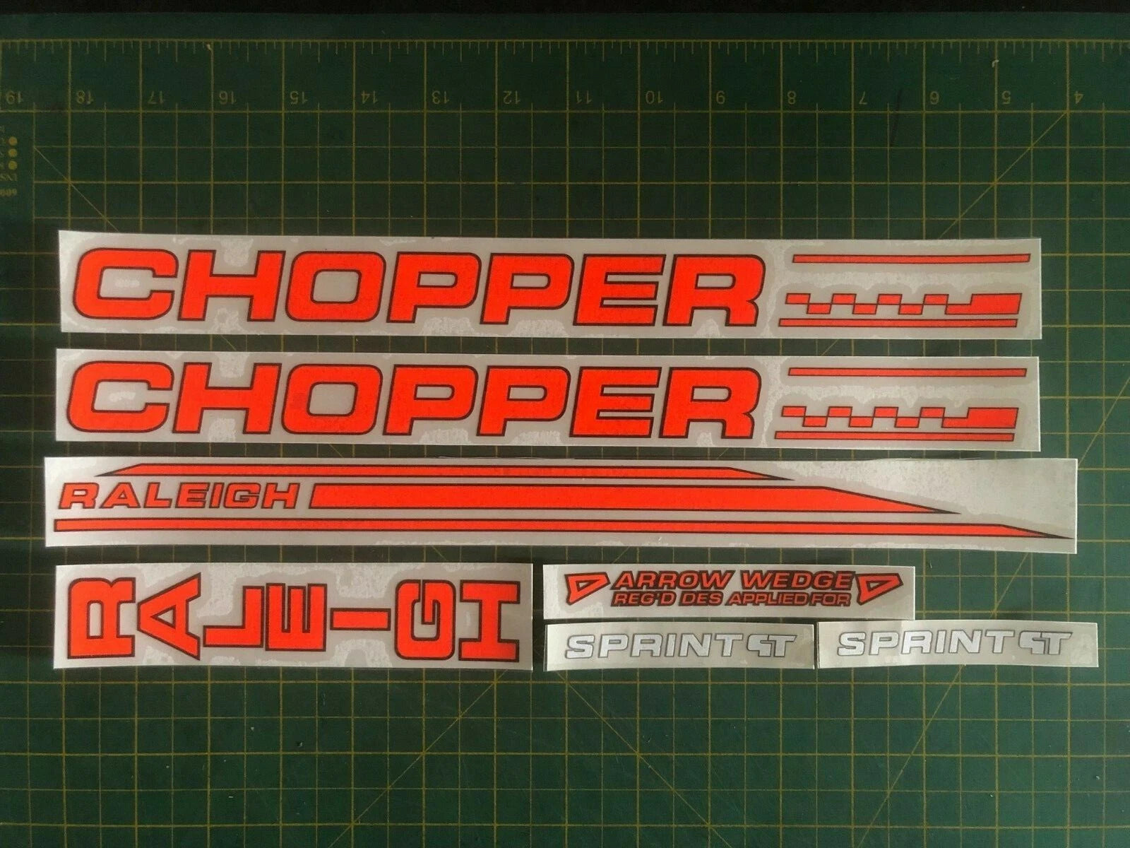 Raleigh Chopper MK2 Sprint GT Decal Set - Superb Quality and Accuracy