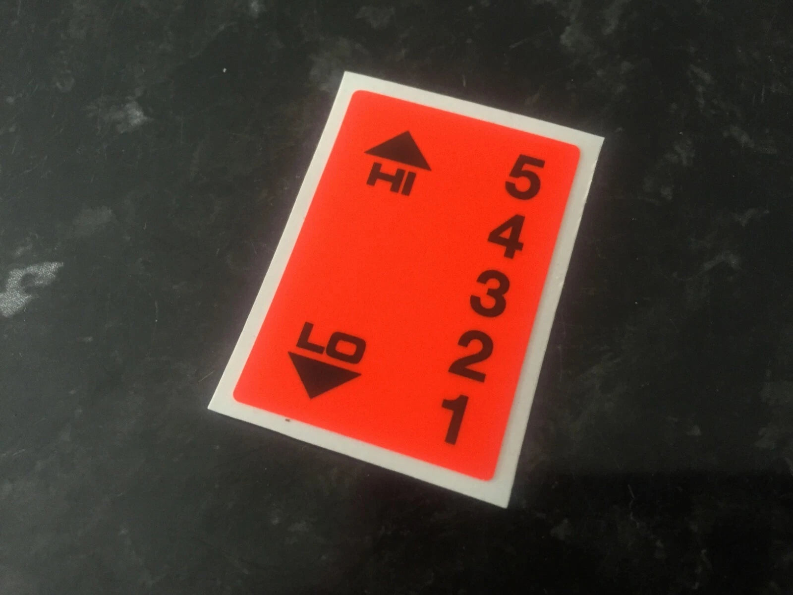 Raleigh Chopper MK1 5 Speed Gear Console Window Decal - New Replacement