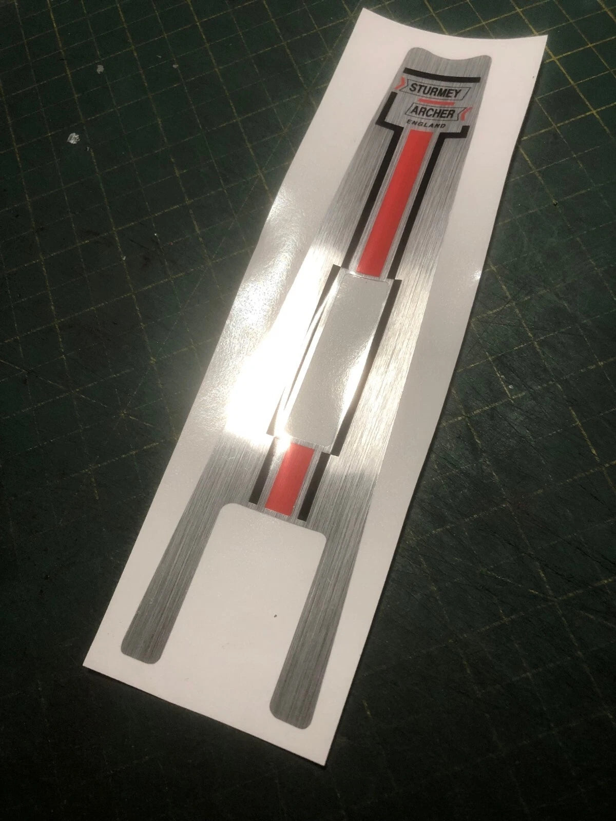 Raleigh Chopper MK2 3-Speed Gear Console Cover Foil Decal - Brushed Silver