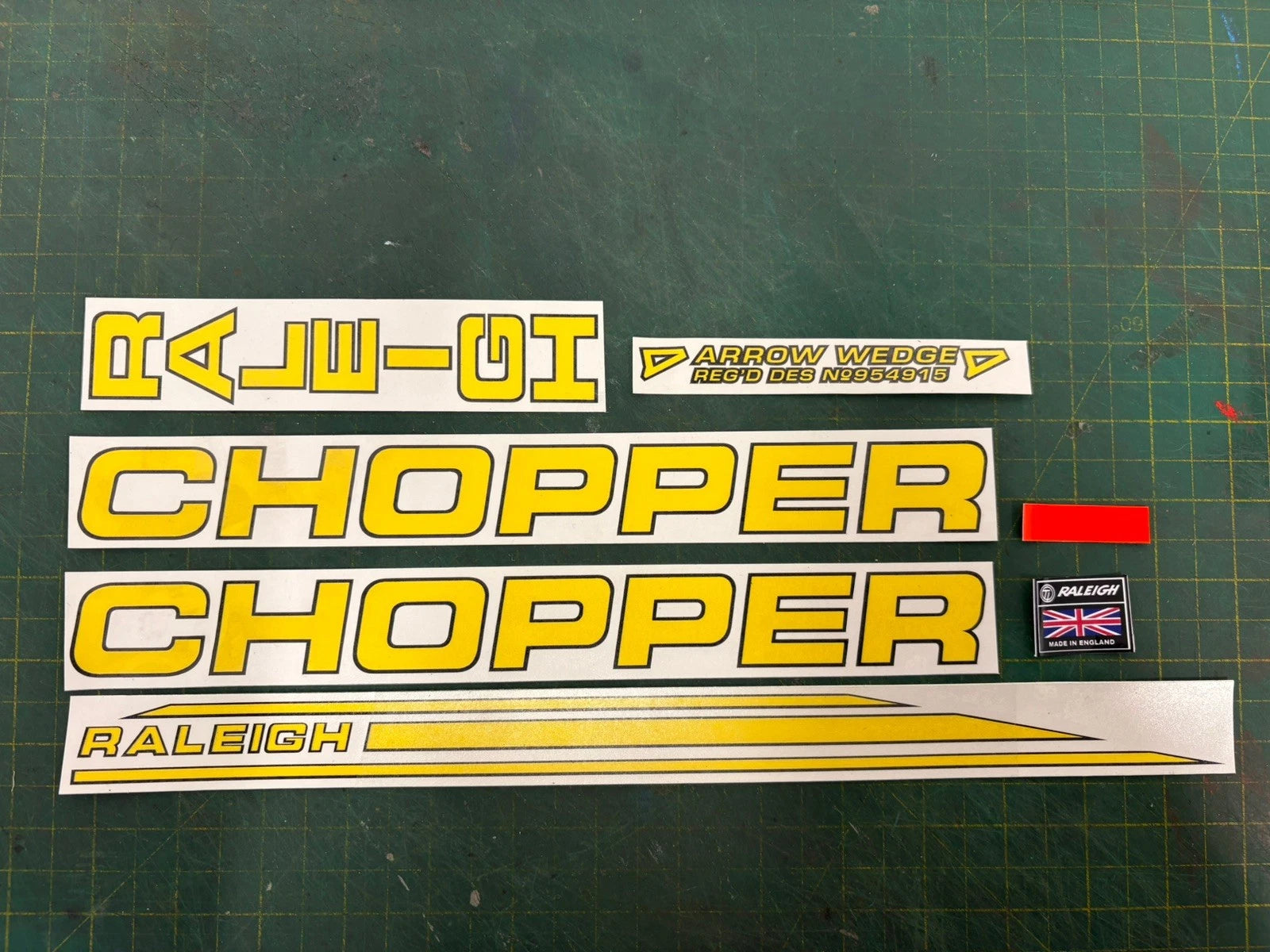 Raleigh Chopper MK2 Decal Set - High Quality - Drawn for the Original Artwork