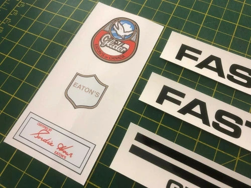 Eaton Glider (Raleigh Chopper) Fastback Mach 2 Decal Set - Superb Quality