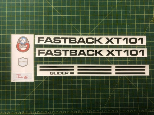 Eaton Glider (Raleigh Chopper) Fastback XT101 Decal Set - Superb Quality