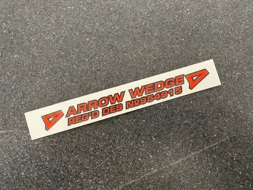 Raleigh Chopper MK2 Arrow Wedge Frame Decal - Fluorescent Orange