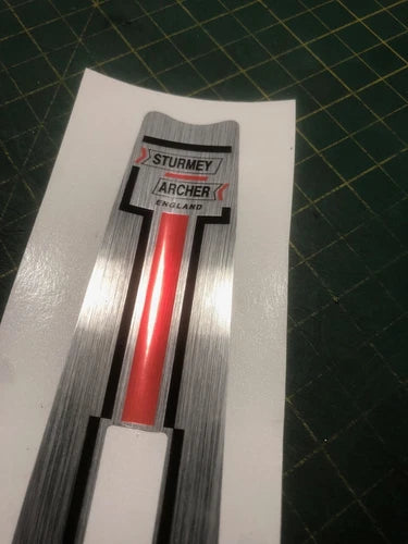 Raleigh Chopper MK2 3-Speed Gear Console Cover Foil Decal - Brushed Silver